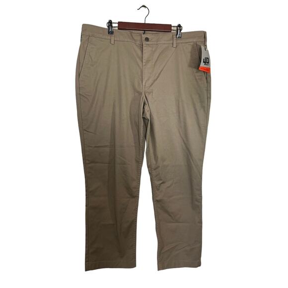 NWT Duluth Trading 40 Grit Men's Khaki Flex Twill Slim Fit Pants Size 42x30 - Picture 1 of 4